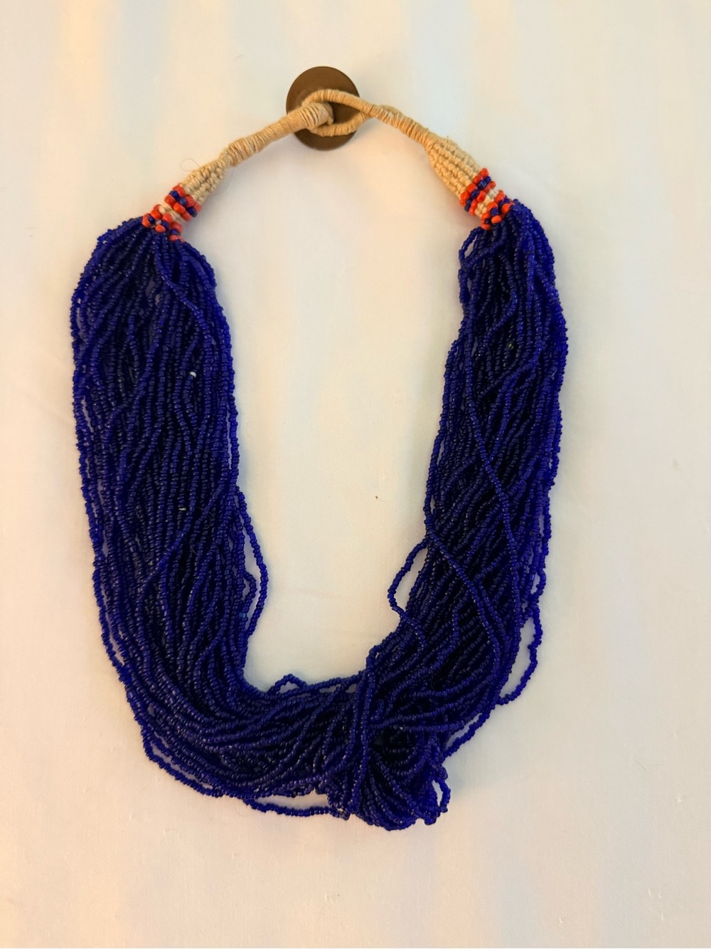 Handmade Blue Beaded Multi-Strand Necklace - Unbranded